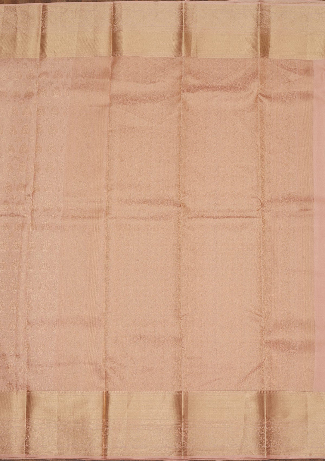 Peach Zariwork Pure Silk Saree-Koskii