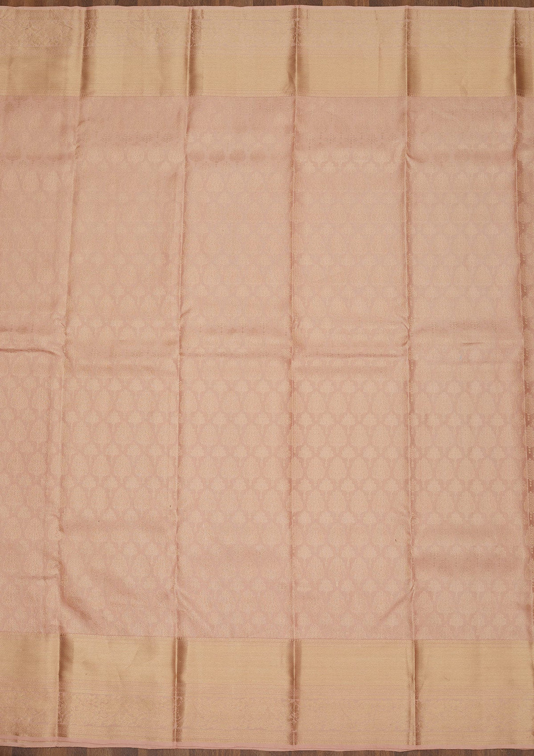 Peach Zariwork Pure Silk Saree-Koskii
