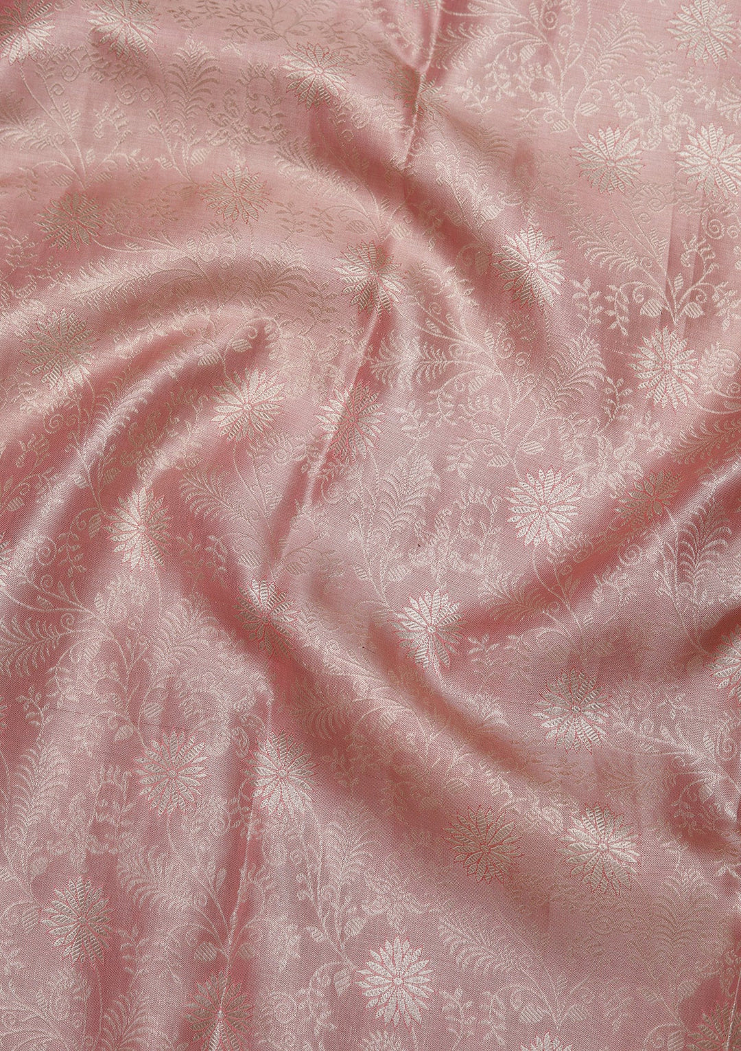 Peach Zariwork Pure Silk Saree-Koskii