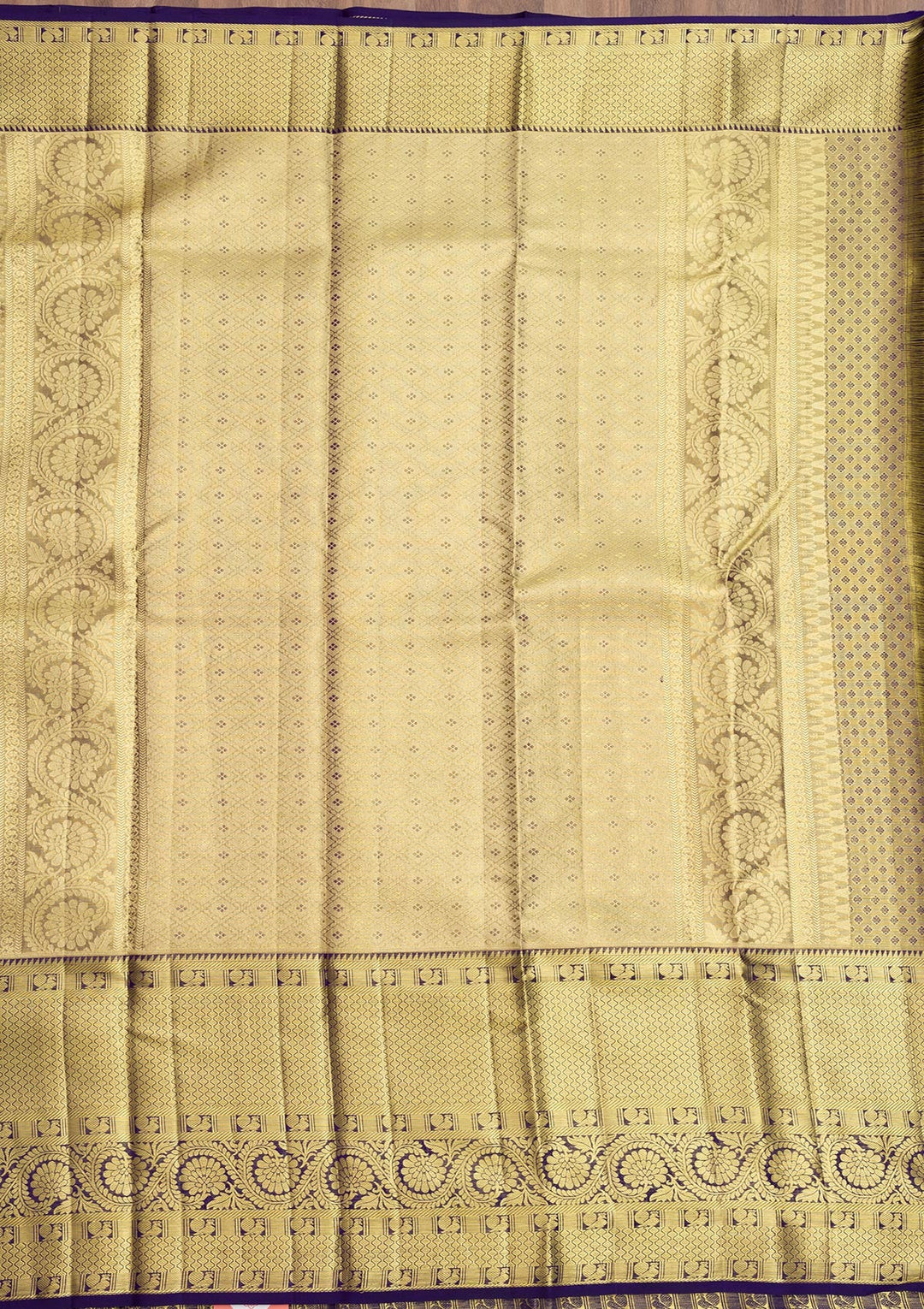 Peach Zariwork Pure Silk Saree-Koskii