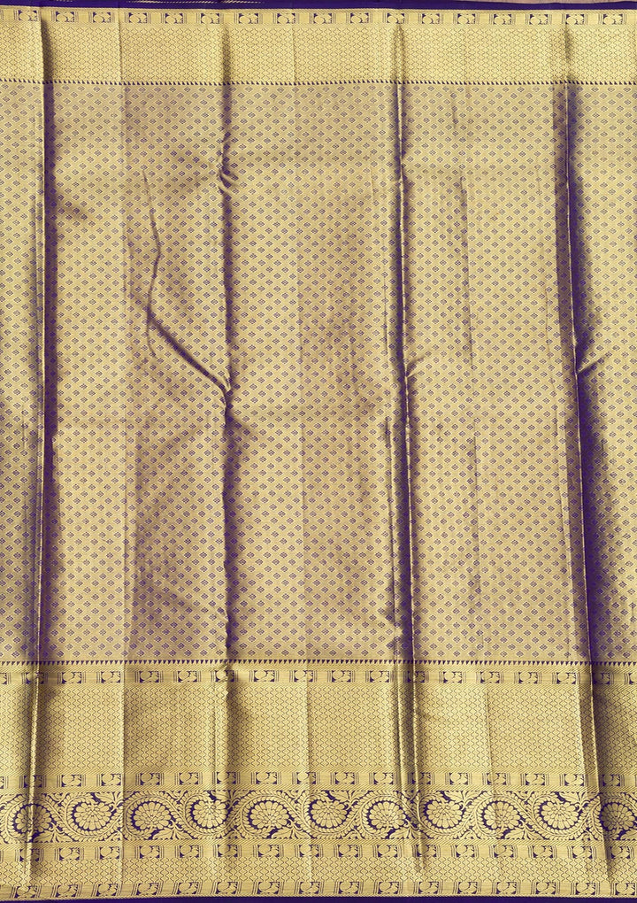 Peach Zariwork Pure Silk Saree-Koskii