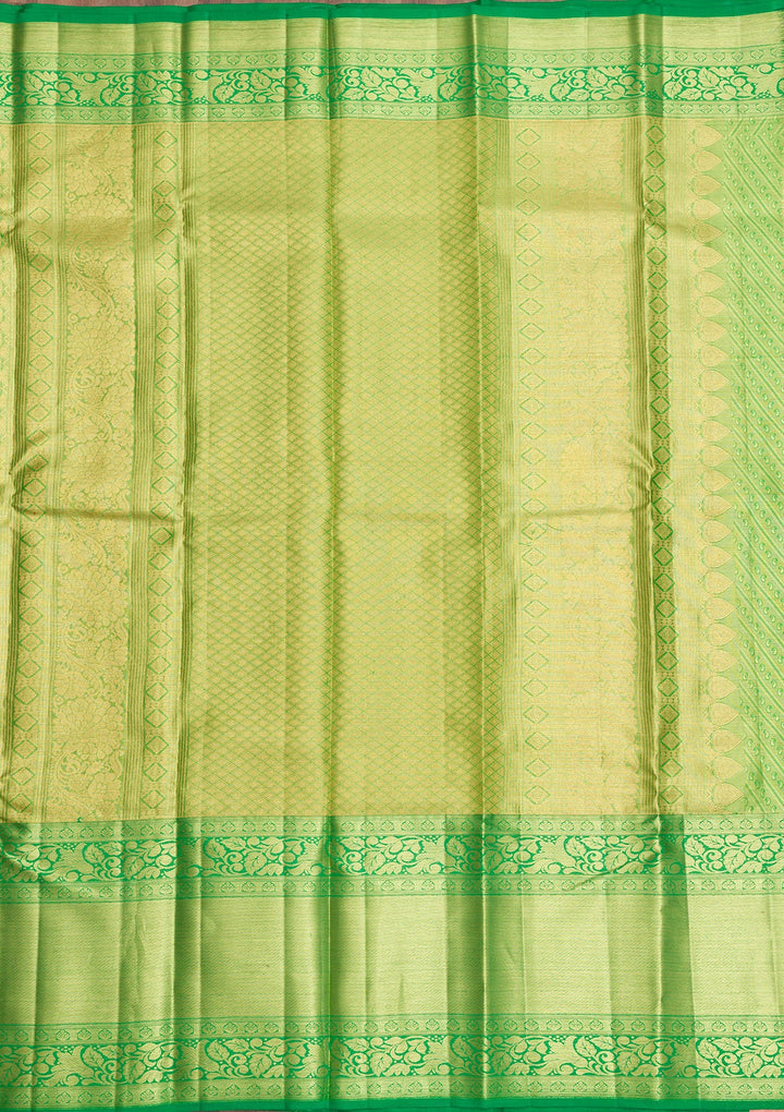Peach Zariwork Pure Silk Saree-Koskii
