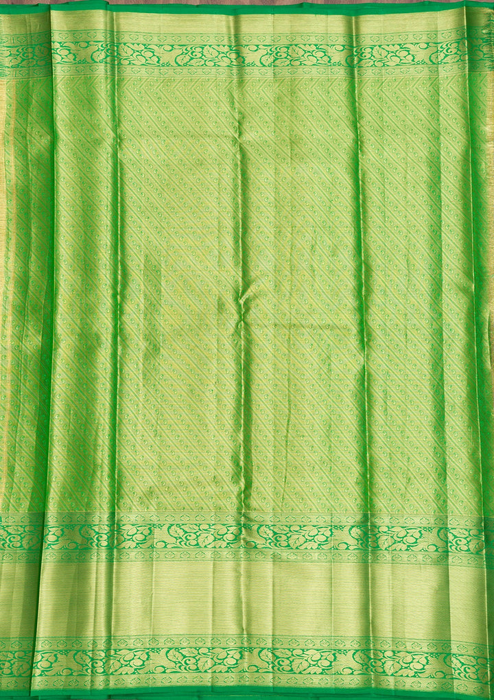 Peach Zariwork Pure Silk Saree-Koskii