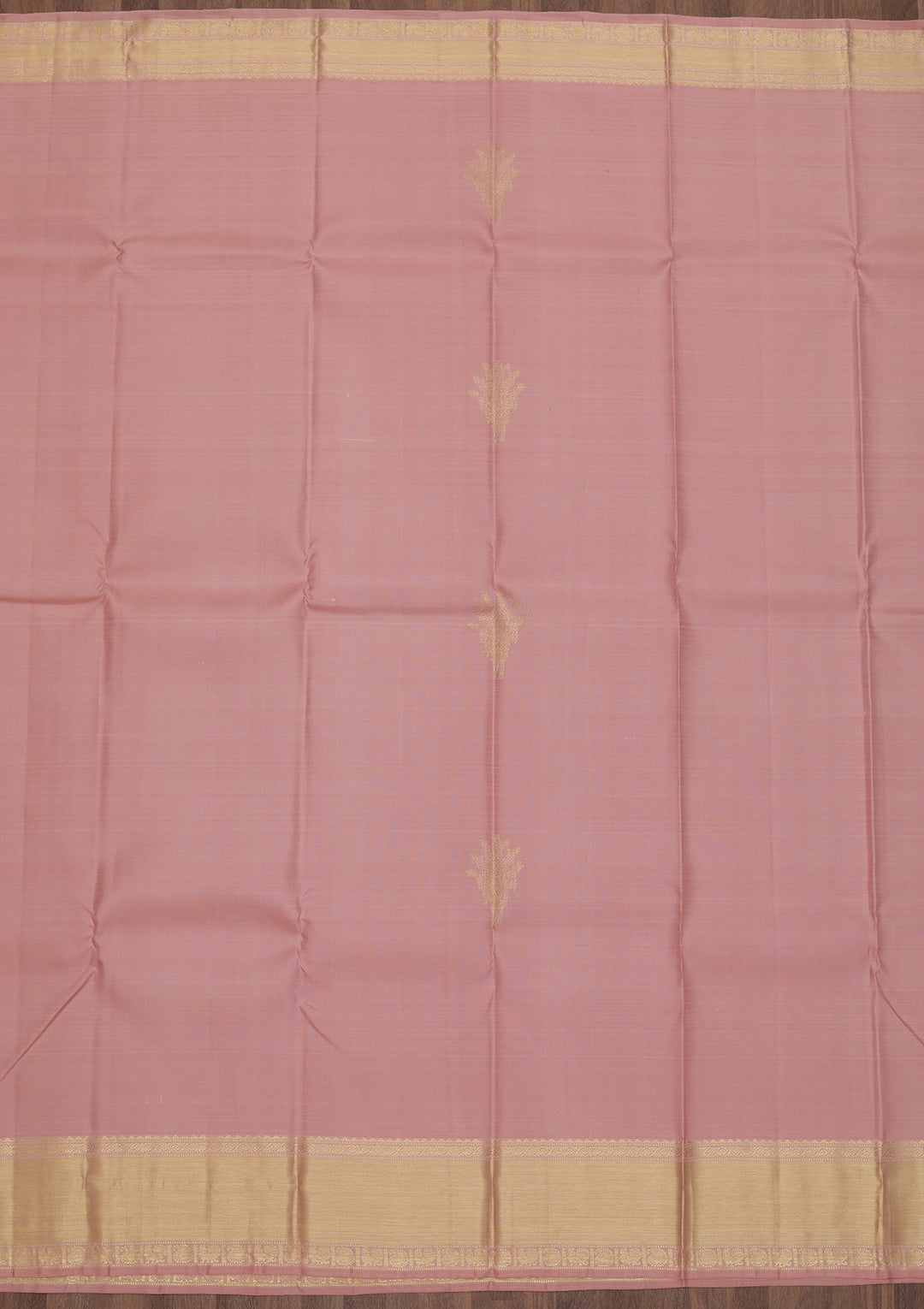 Peach Zariwork Pure Silk Saree-Koskii
