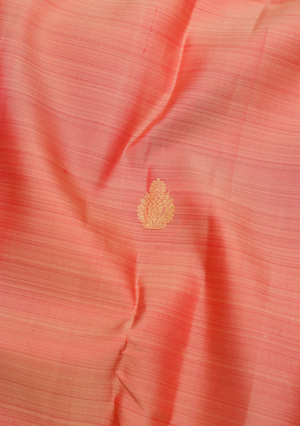 Peach Zariwork Pure Silk Saree-Koskii