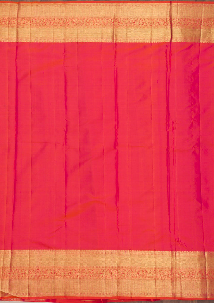 Peach Zariwork Pure Silk Saree-Koskii