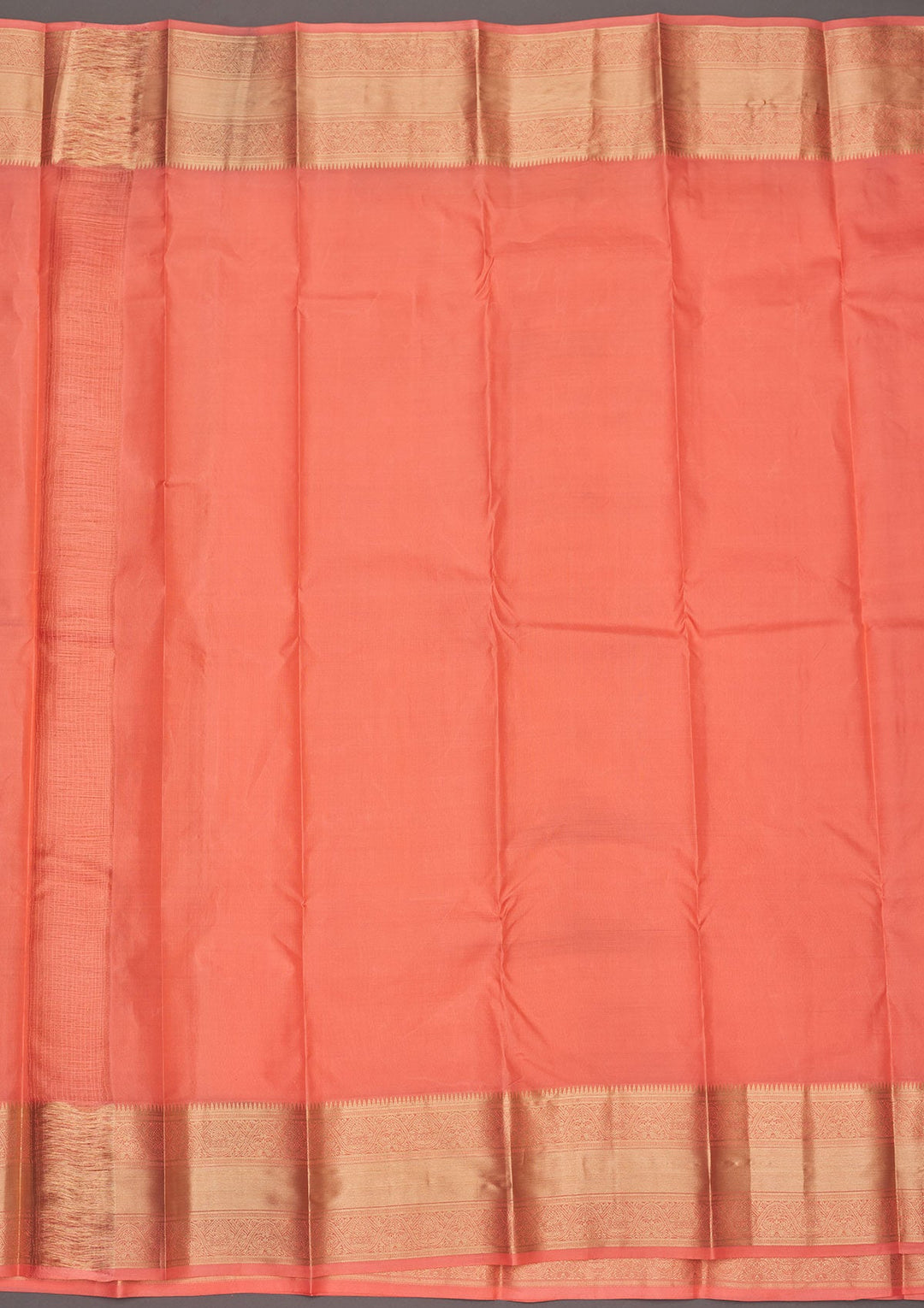 Peach Zariwork Pure Silk Saree-Koskii