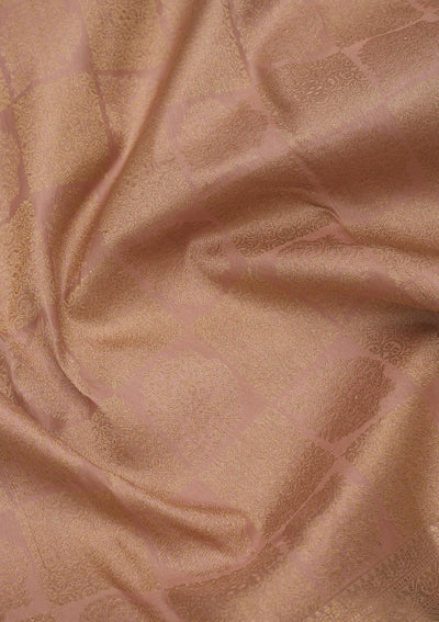 Peach Zariwork Pure Silk Saree