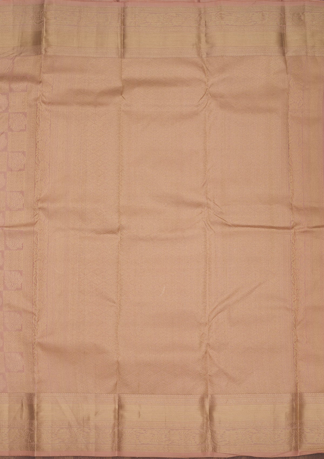 Peach Zariwork Pure Silk Saree