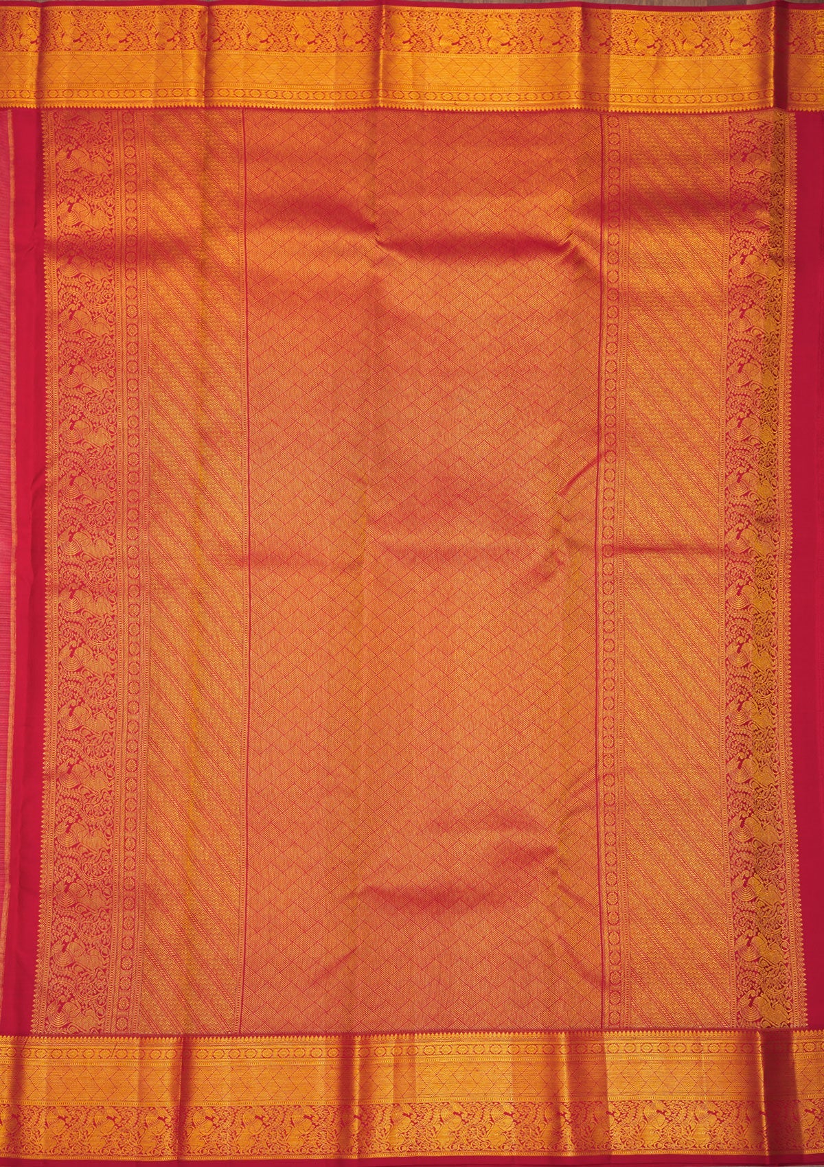 Peach Zariwork Pure Silk Saree-Koskii