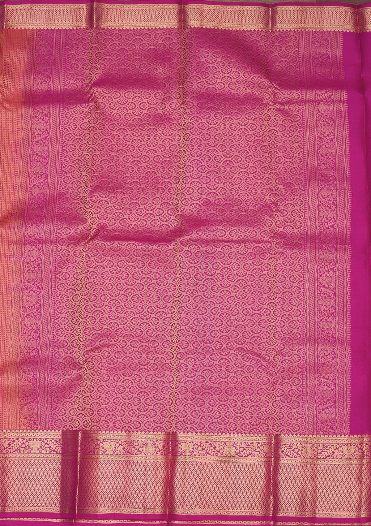 Peach Zariwork Pure Silk Saree-Koskii