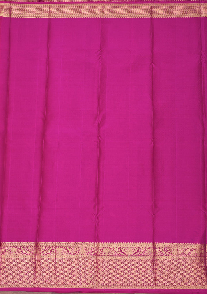 Peach Zariwork Pure Silk Saree-Koskii