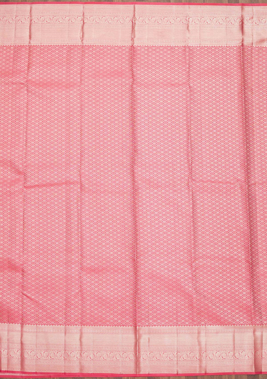 Peach Zariwork Pure Silk Saree-Koskii