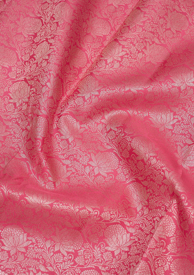 Pink Zariwork Pure Silk Saree-Koskii