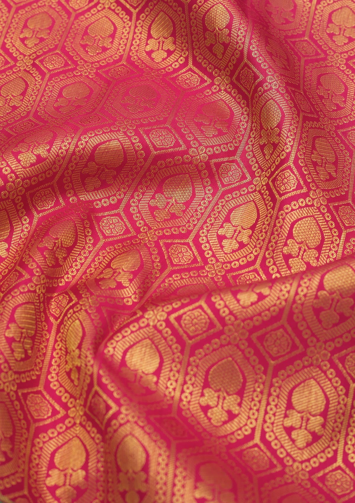 Peach Zariwork Pure Silk Saree-Koskii