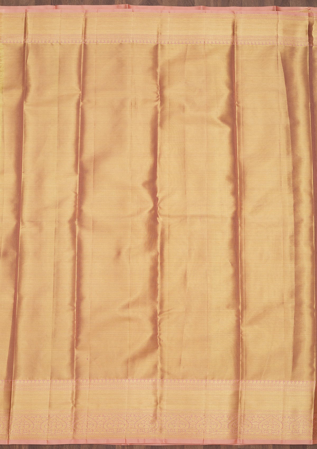 Peach Zariwork Pure Silk Saree-Koskii