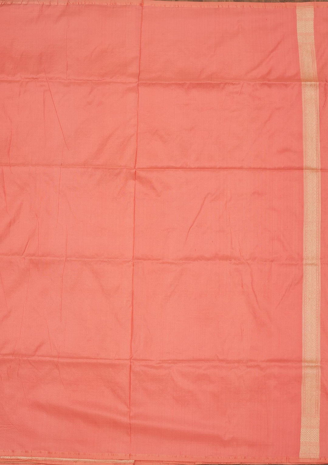 Peach Zariwork Pure Silk Saree-Koskii