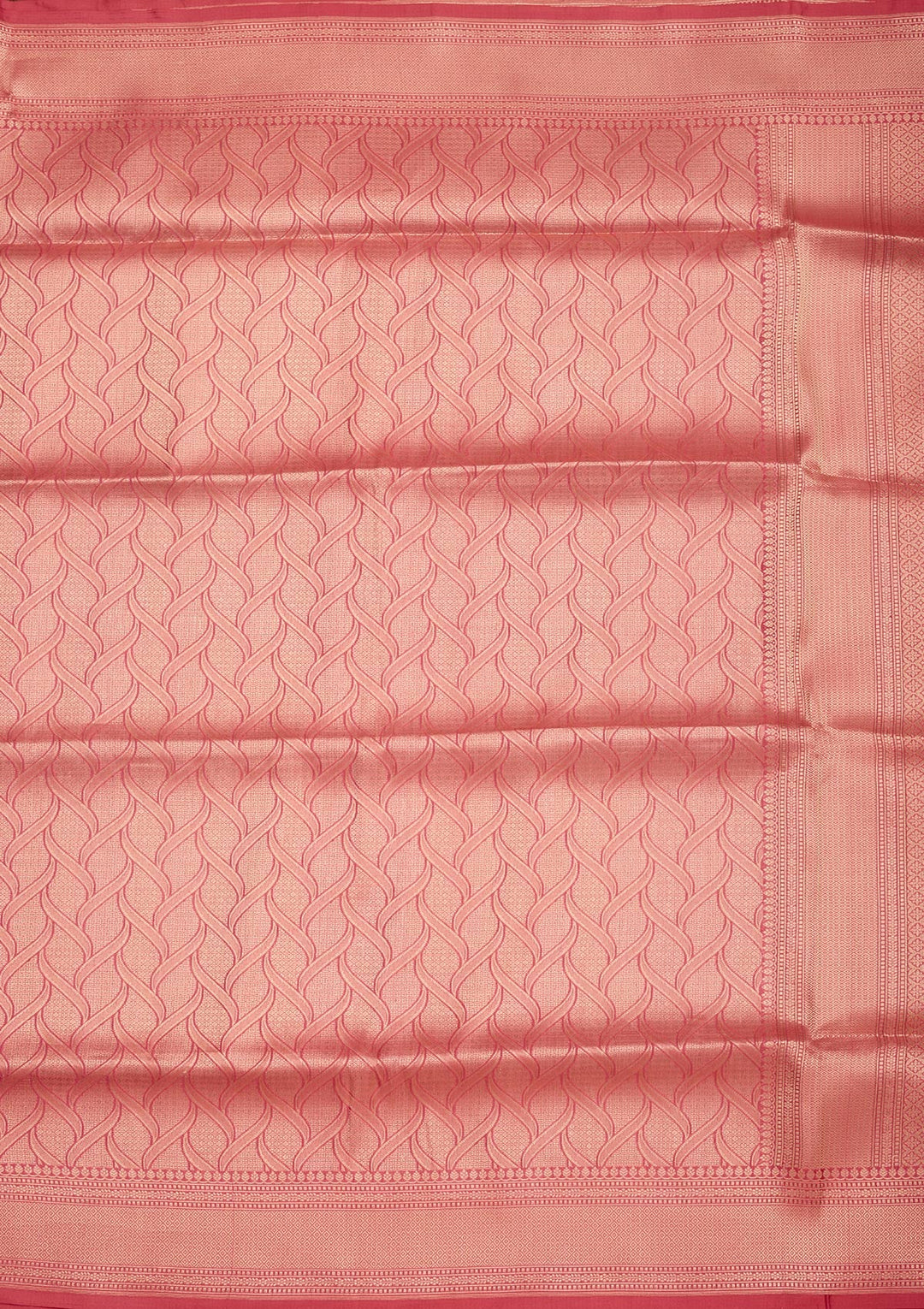 Peach Zariwork Pure Silk Saree-Koskii