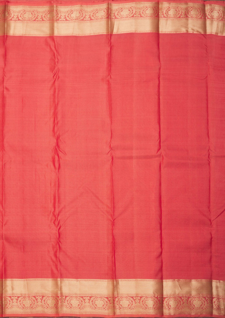 Peach Zariwork Pure Silk Saree