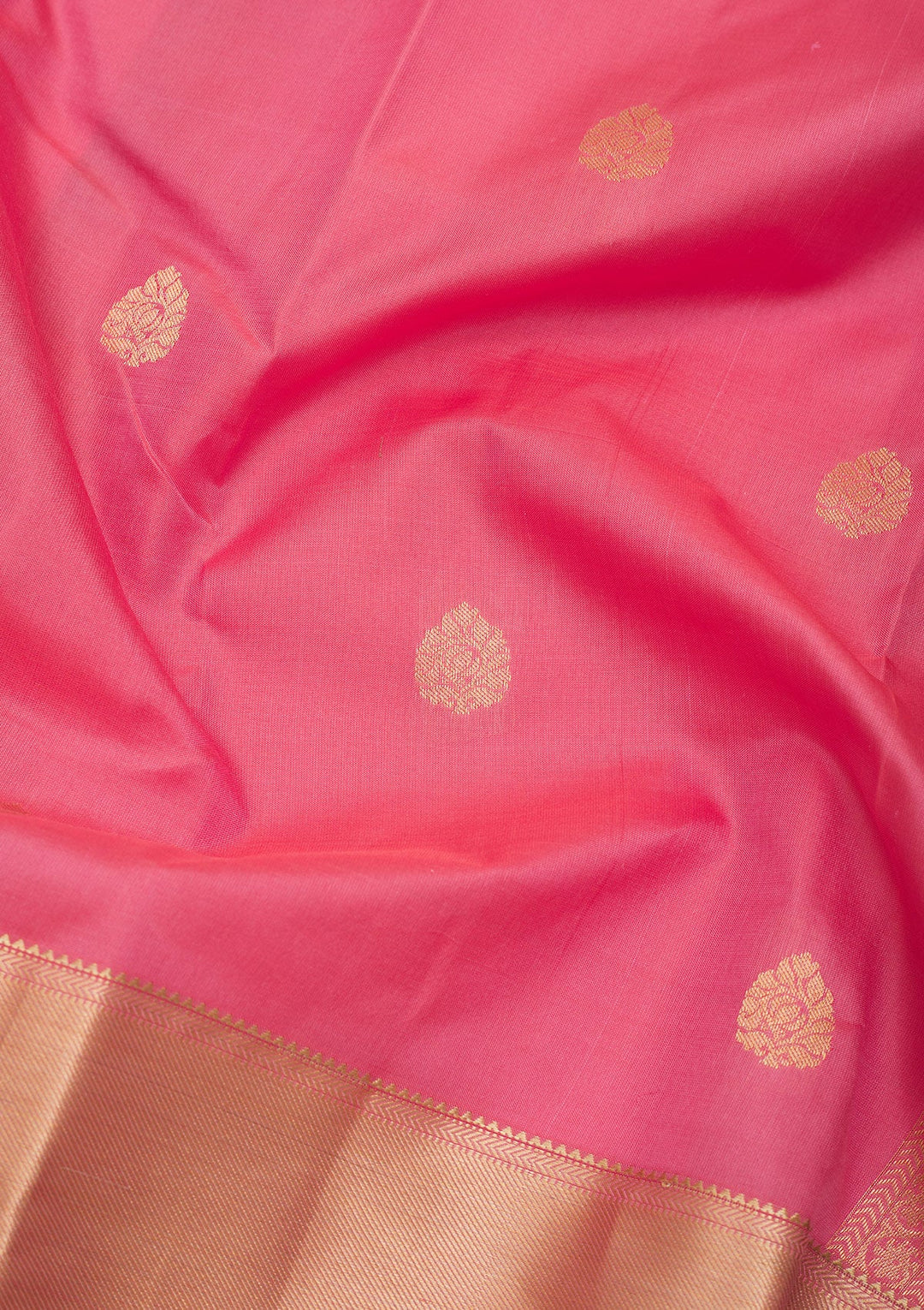 Peach Zariwork Pure Silk Saree