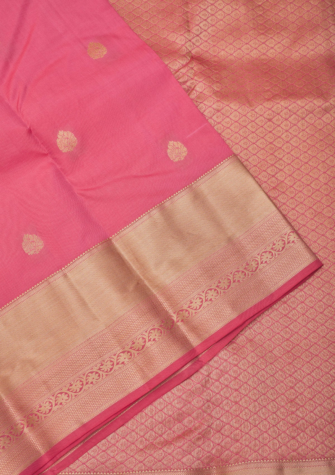 Peach Zariwork Pure Silk Saree