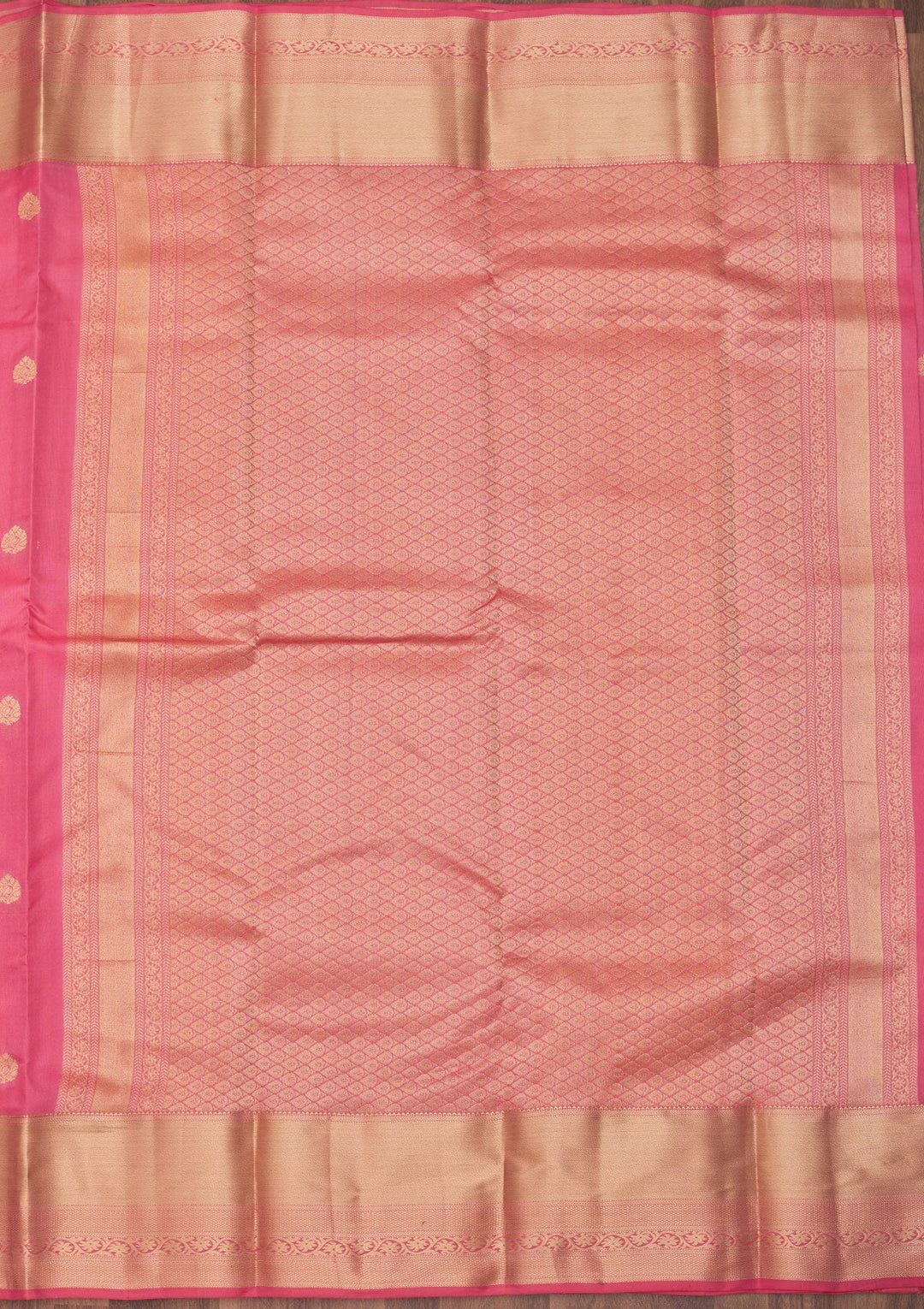 Peach Zariwork Pure Silk Saree