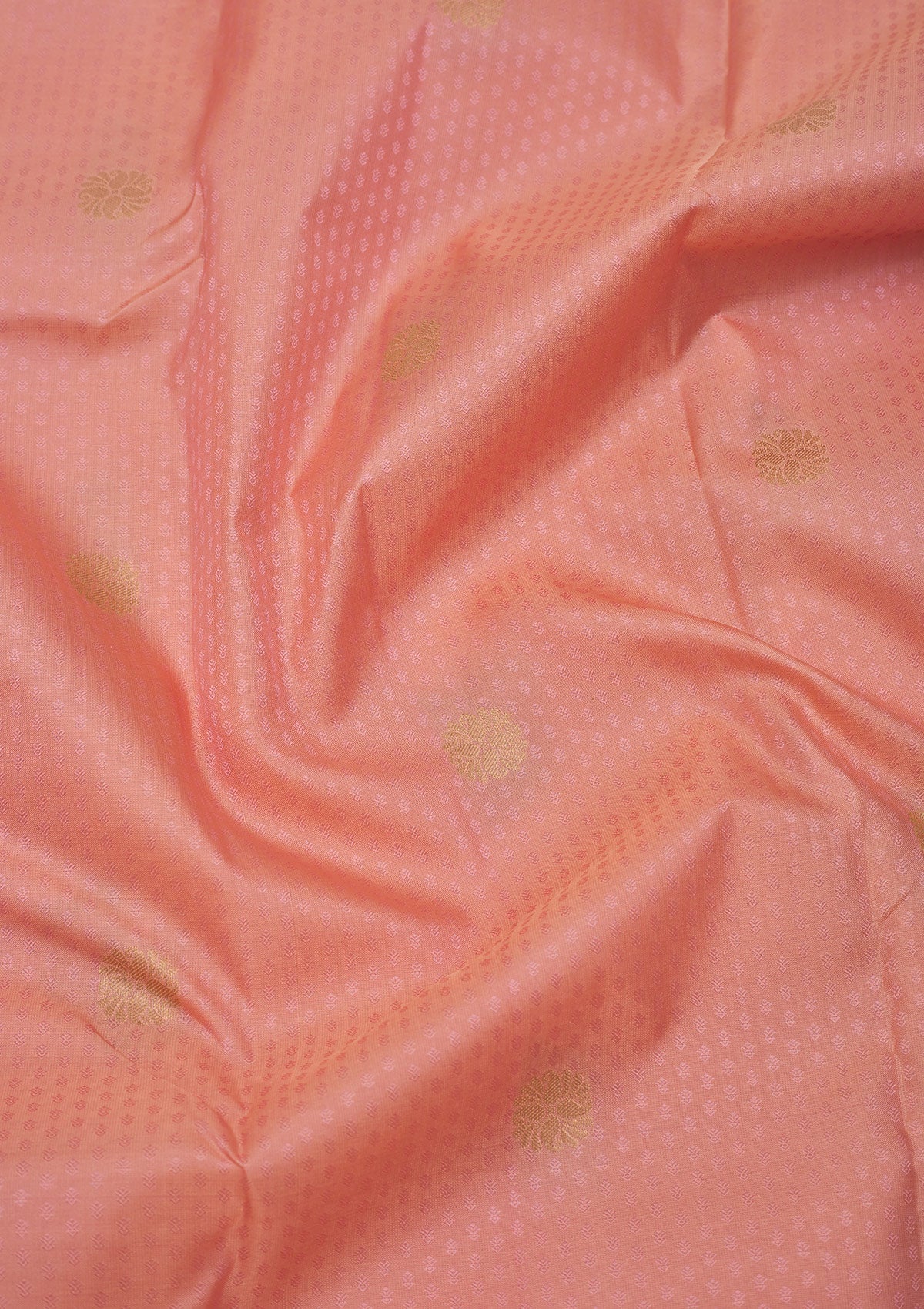 Peach Zariwork Pure Silk Saree