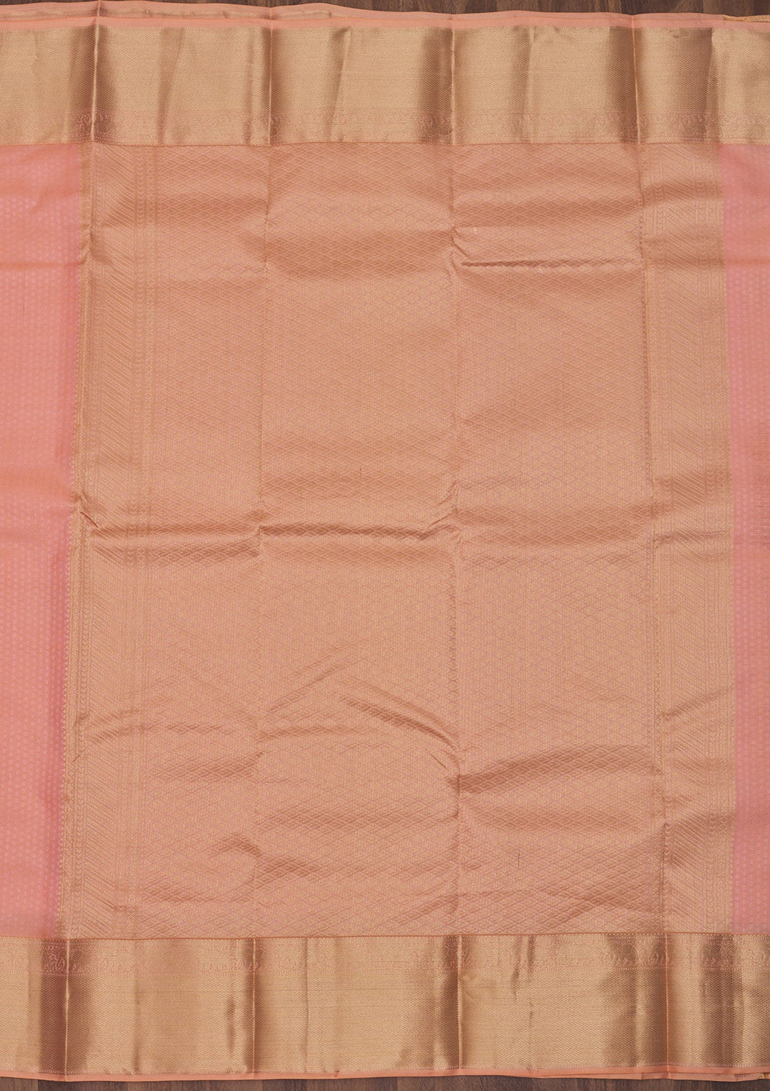 Peach Zariwork Pure Silk Saree