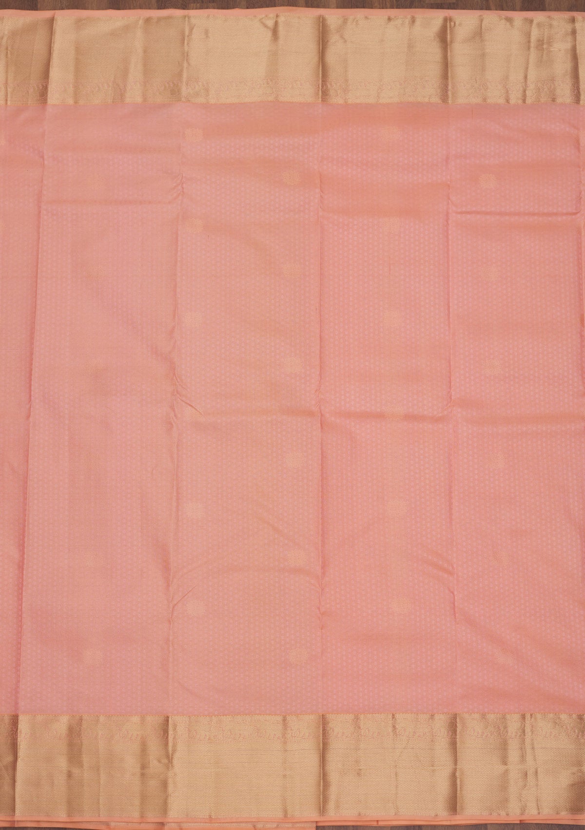 Peach Zariwork Pure Silk Saree