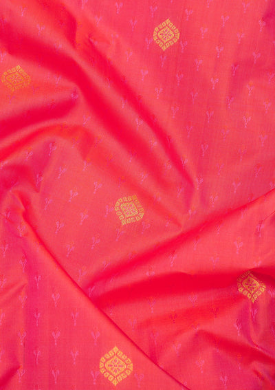 Peach Zariwork Pure Silk Saree