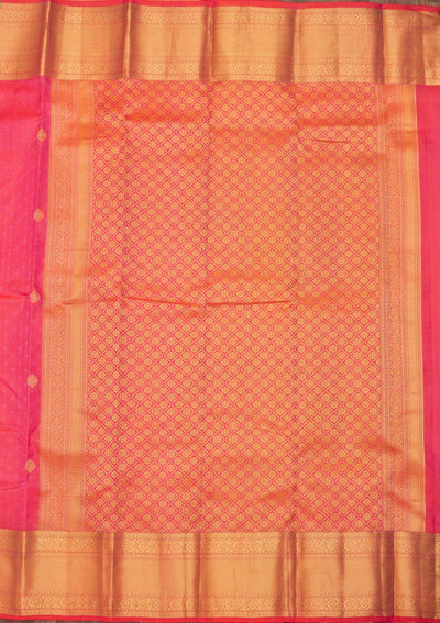 Peach Zariwork Pure Silk Saree