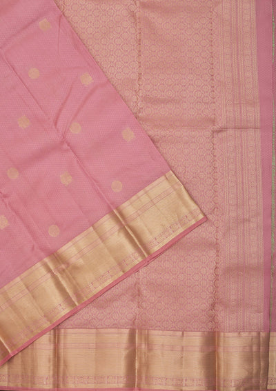 Peach Zariwork Pure Silk Saree