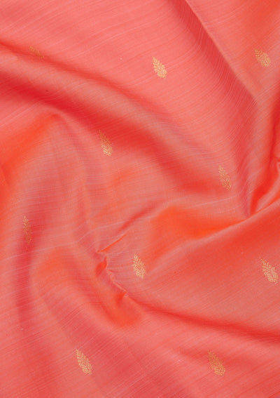 Peach Zariwork Pure Silk Saree