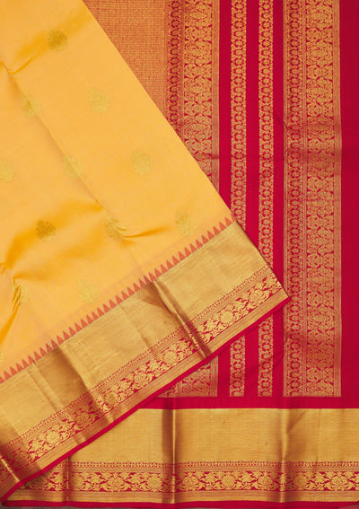 Peach Zariwork Pure Silk Saree