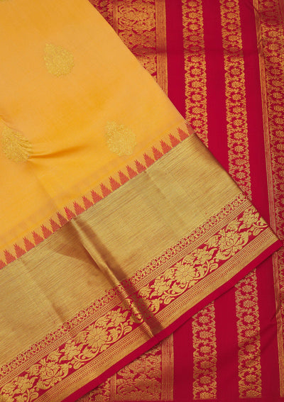 Peach Zariwork Pure Silk Saree