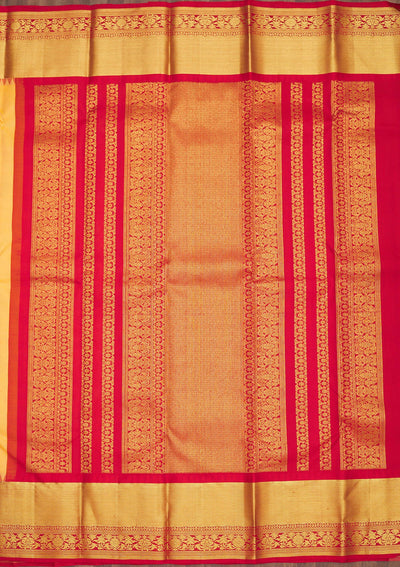 Peach Zariwork Pure Silk Saree