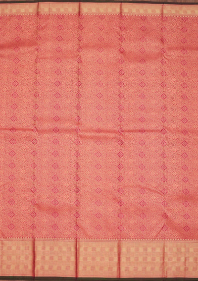 Peach Zariwork Pure Silk Saree