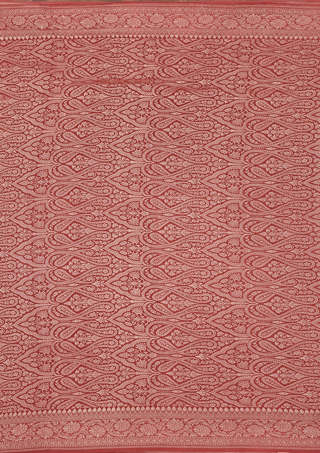 Peach Zariwork Pure Silk Saree-Koskii