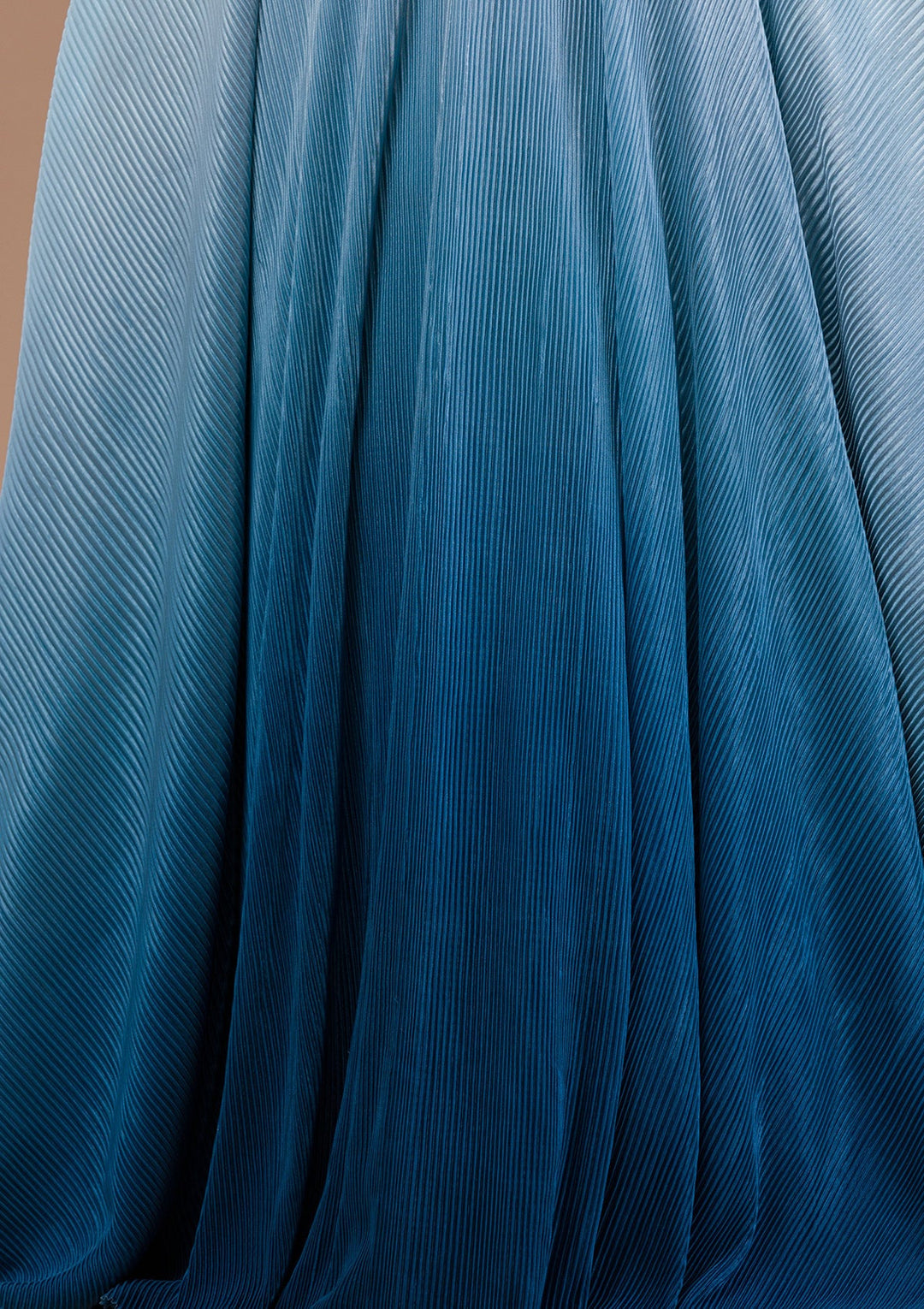 Peacock Blue Cutdana Lycra Readymade Lehenga-Koskii