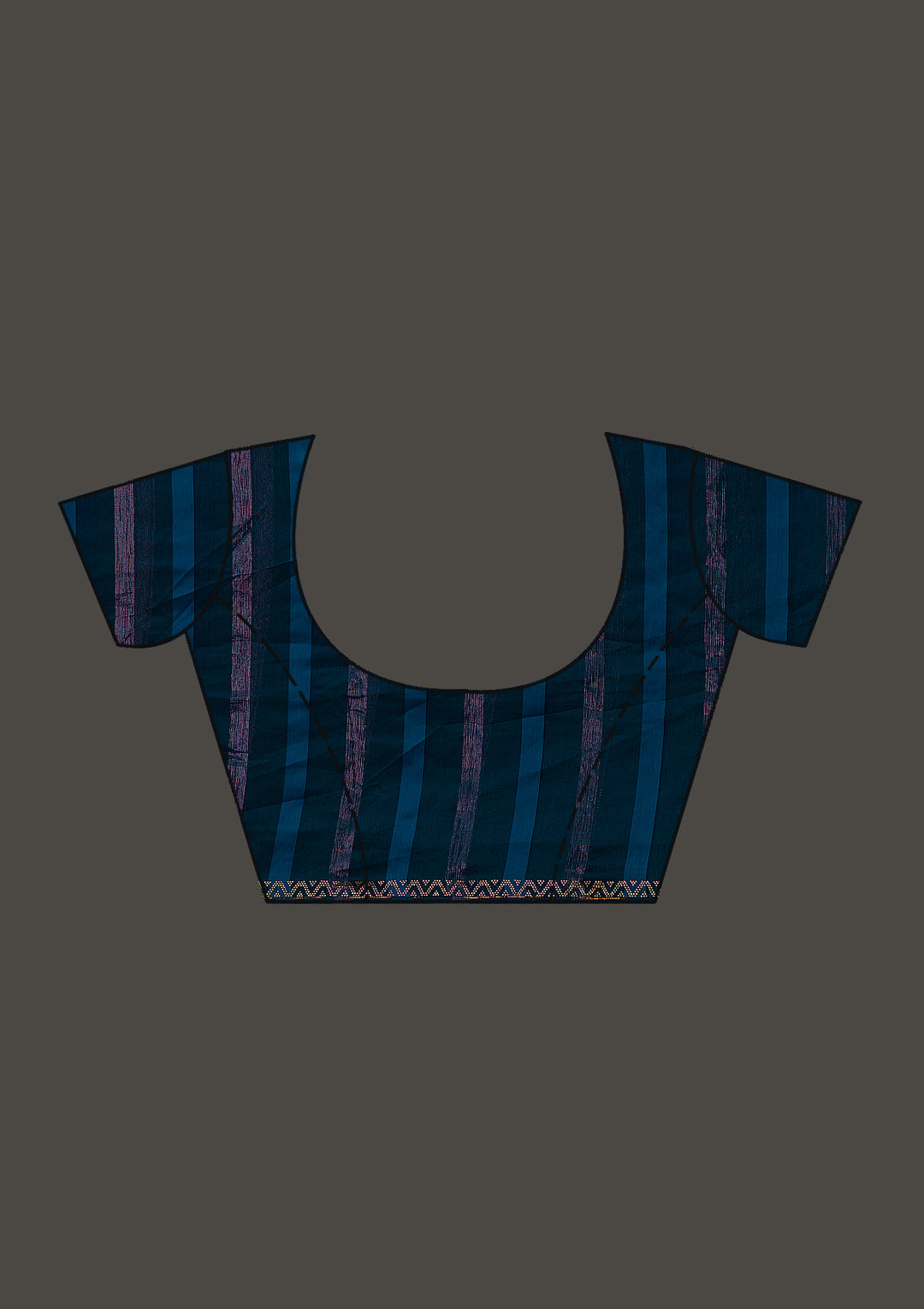 Peacock Blue Swarovski Tissue Saree-Koskii