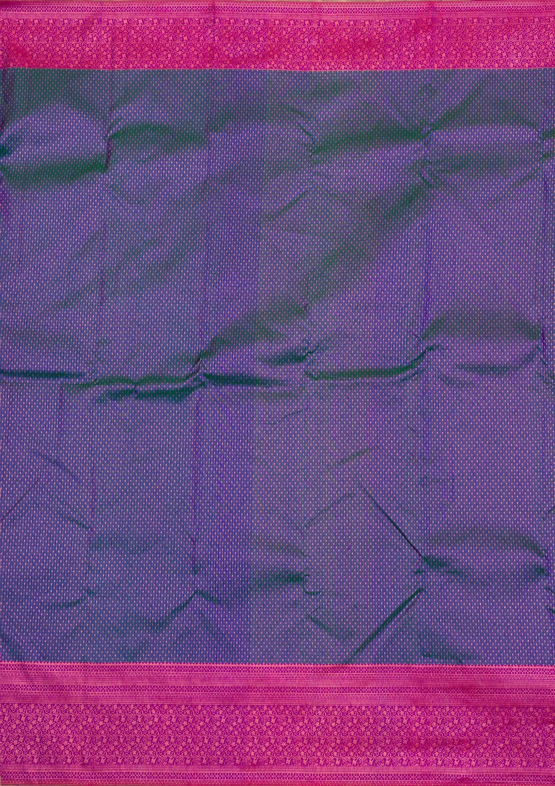 Peacock Blue Zariwork Pure Silk Saree-Koskii
