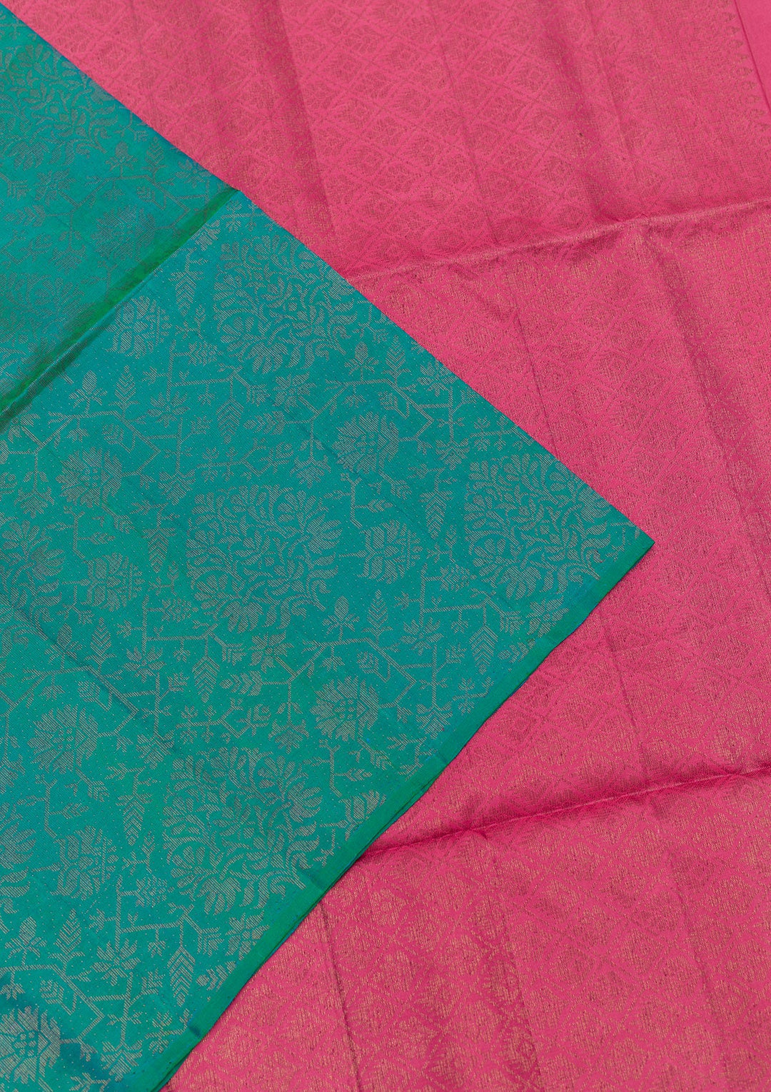 Peacock Blue Zariwork Pure Silk Saree-Koskii