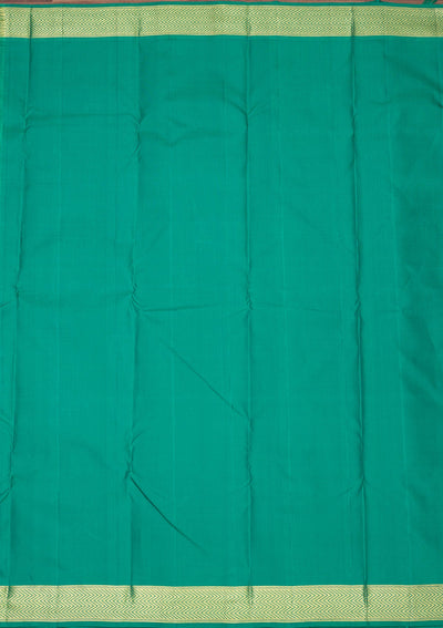 Green Zariwork Pure Silk Saree-Koskii