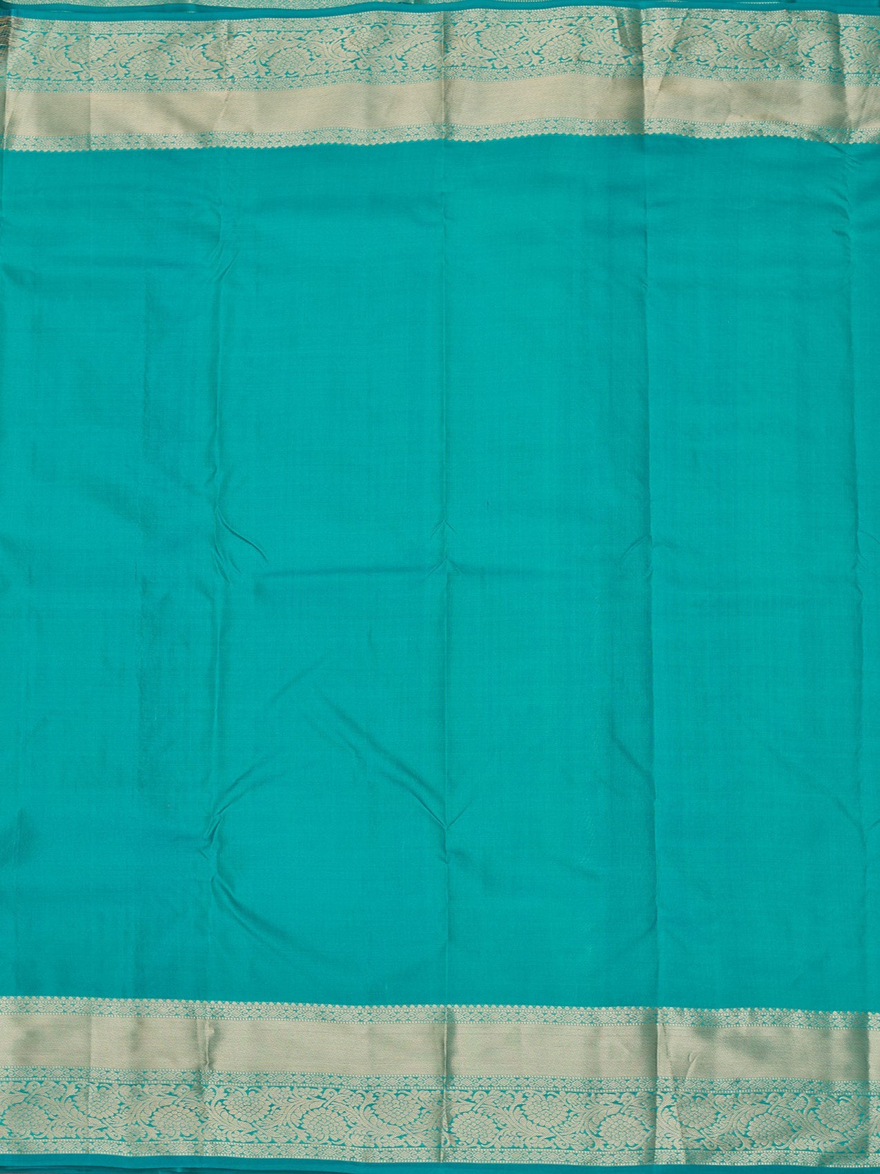 Peacock Blue Zariwork Pure Silk Saree