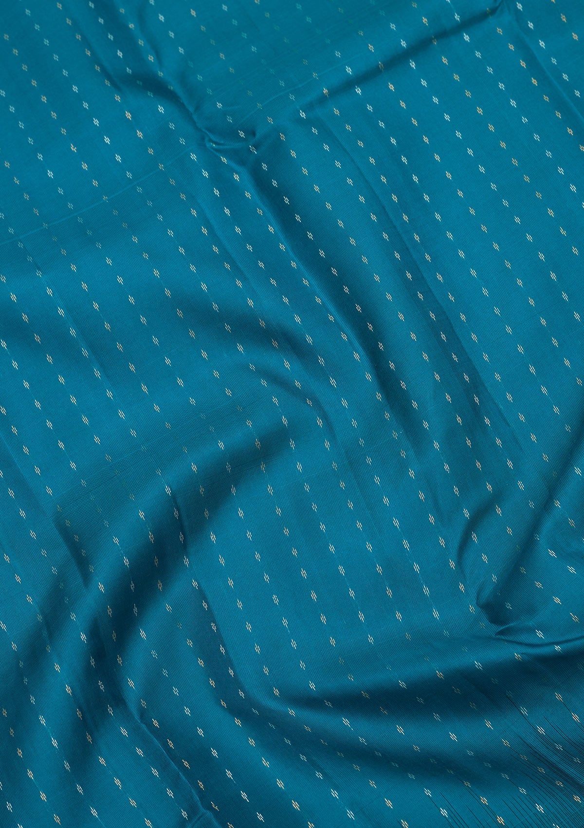 Peacock Blue Zariwork Pure Silk Saree