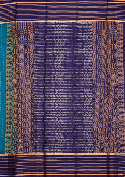 Peacock Blue Zariwork Pure Silk Saree