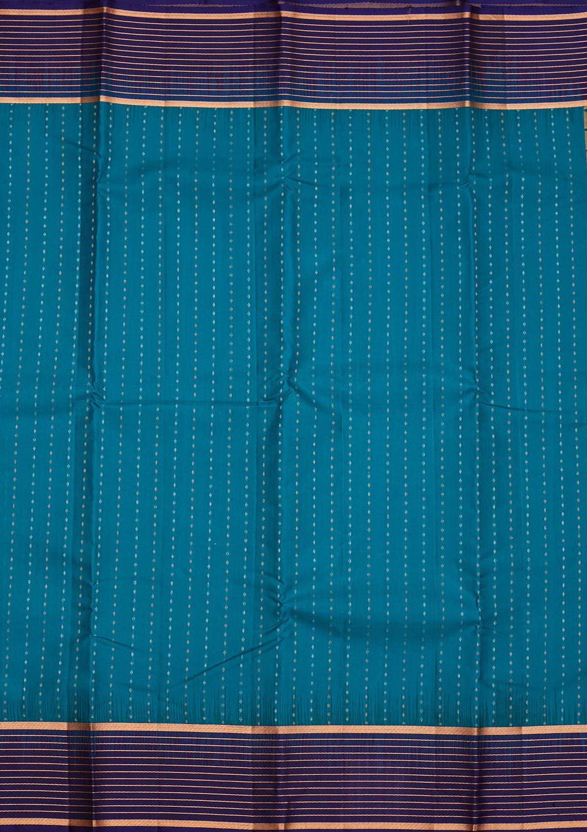 Peacock Blue Zariwork Pure Silk Saree