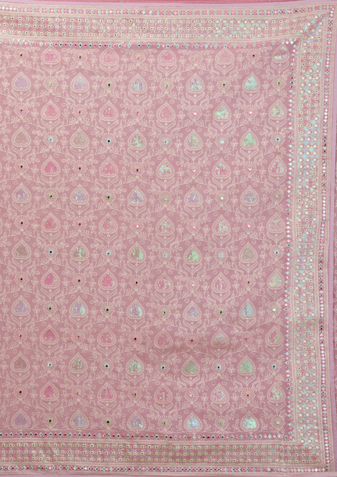 Pink Gotapatti Georgette Saree-Koskii