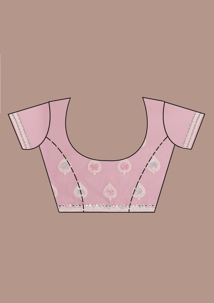 Pink Gotapatti Georgette Saree-Koskii