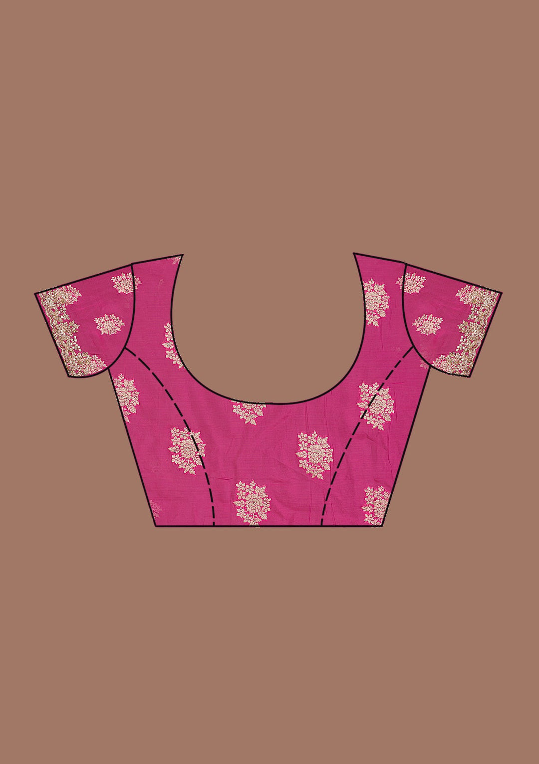 Pink Gotapatti Tissue Saree-Koskii